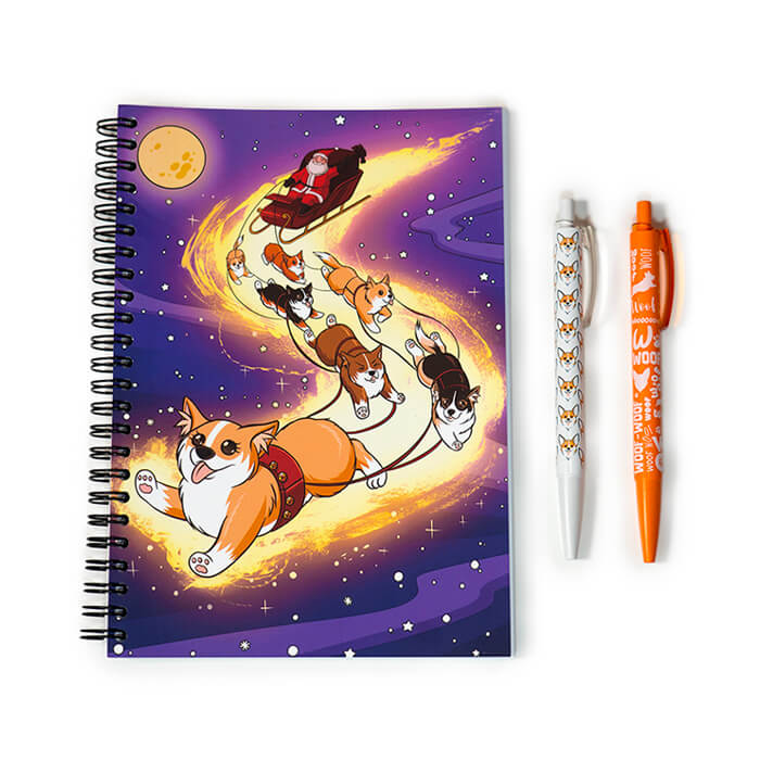 Carnet de notes : Les Corgis du Père Noël