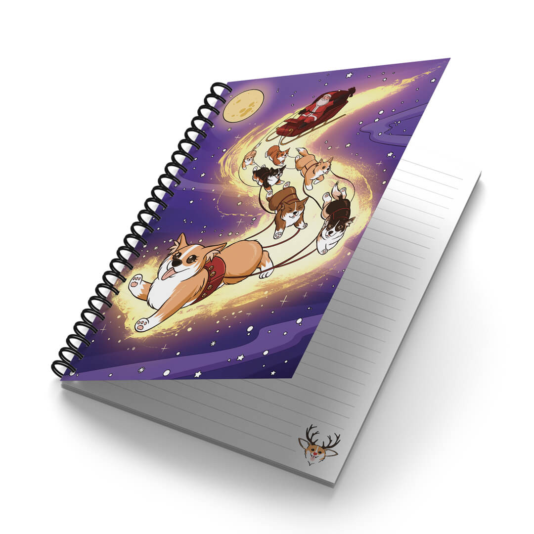 Carnet de notes : Les Corgis du Père Noël